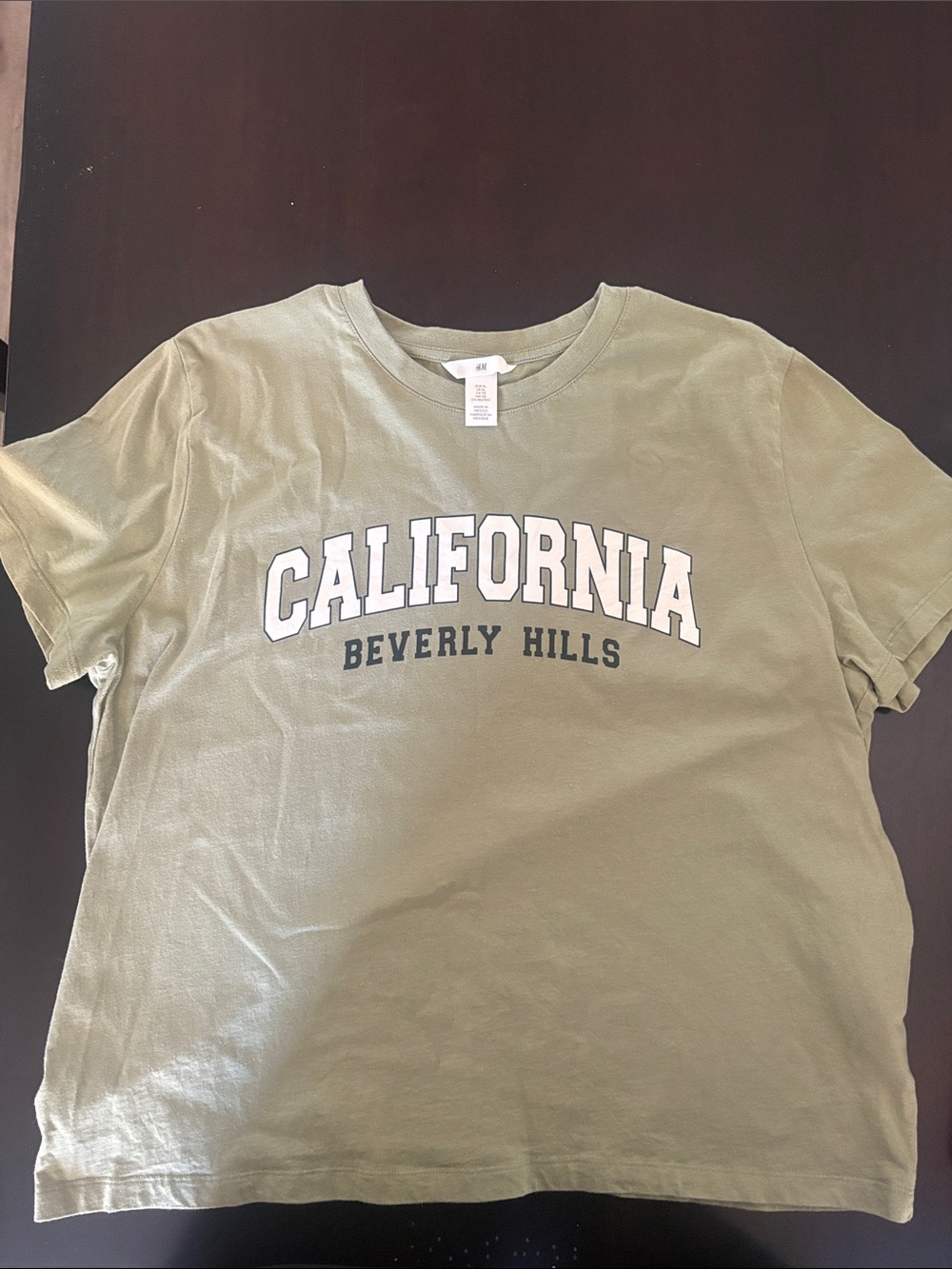 H&M Olive Green Basic Crewneck Tee
